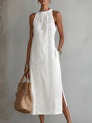 Vestido Clara com renda delicada e charme de verão