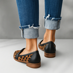 Mocassins ortopédicos de couro feminino
