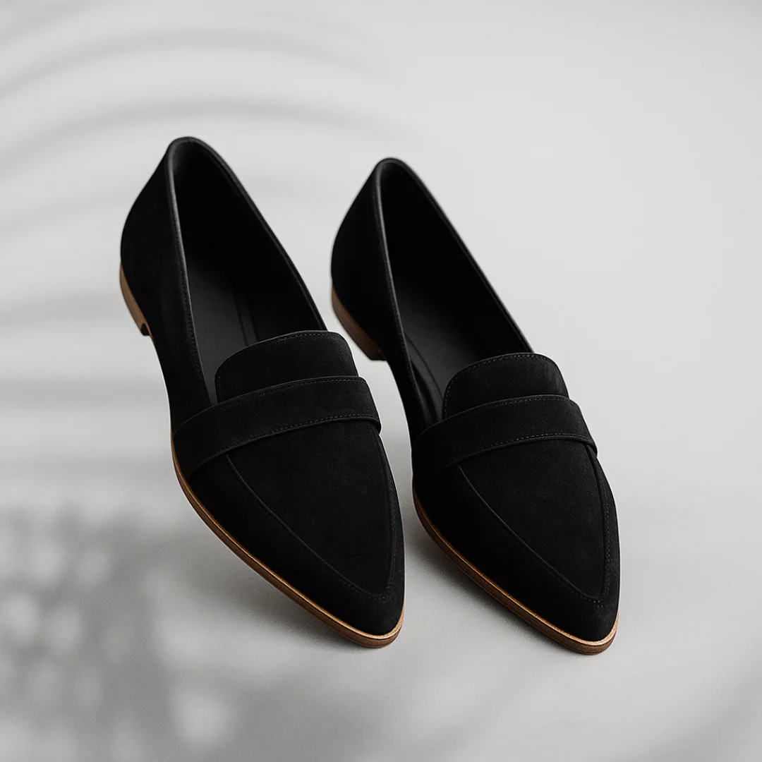 Mocassins ortopédicos de couro feminino