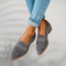 Mocassins ortopédicos de couro feminino