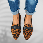 Mocassins ortopédicos de couro feminino