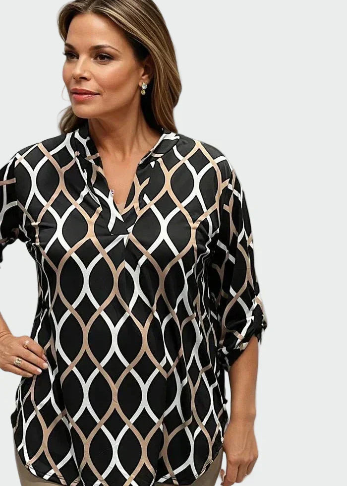 Camisa casual de manga longa feminino