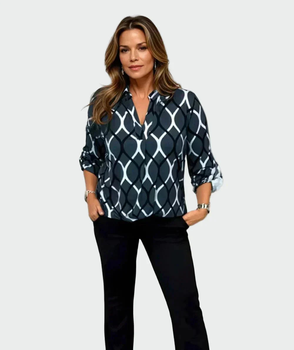 Camisa casual de manga longa feminino