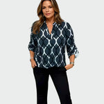 Camisa casual de manga longa feminino
