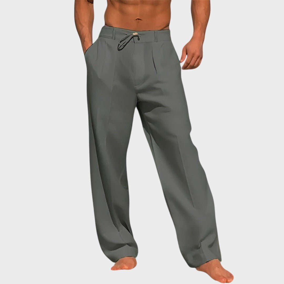 Calças de linho leves e estilosas para o verão masculino