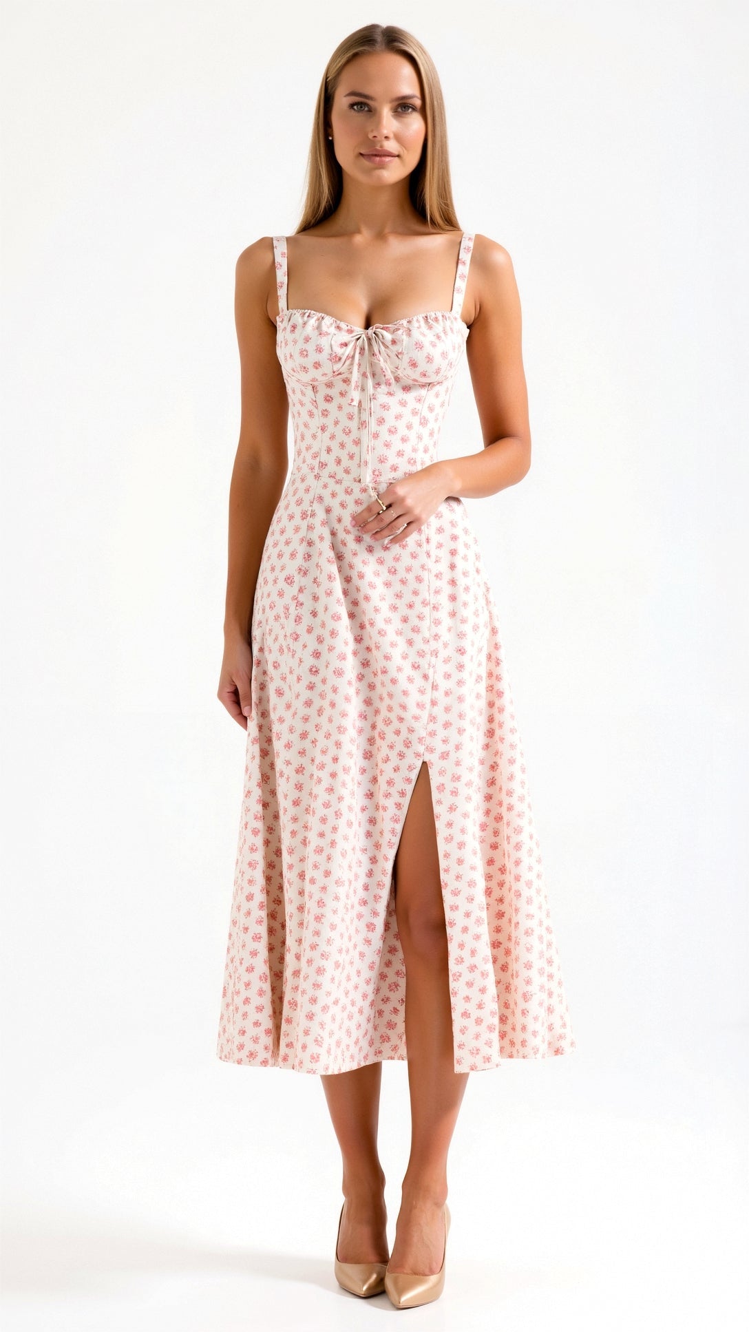 Vestido Midi Elegante feminino