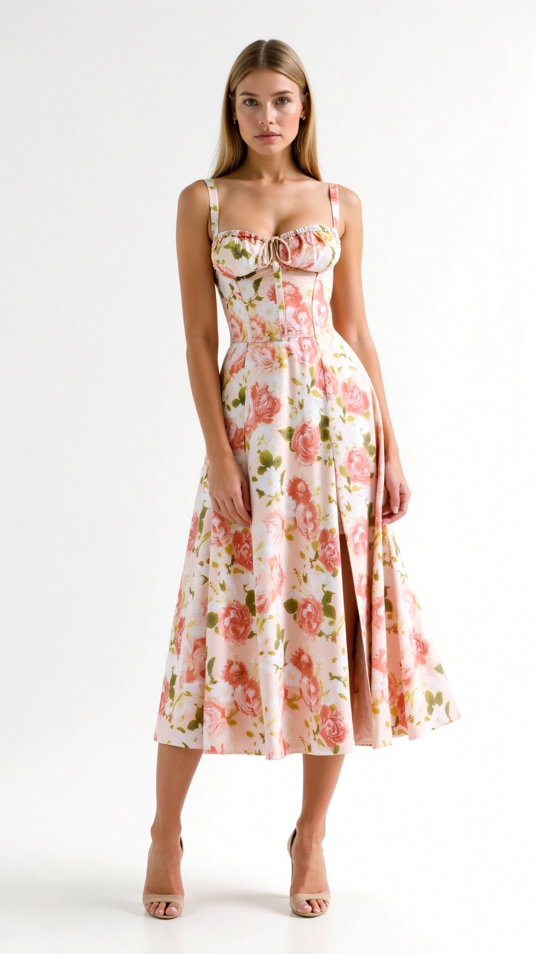 Vestido Midi Elegante feminino