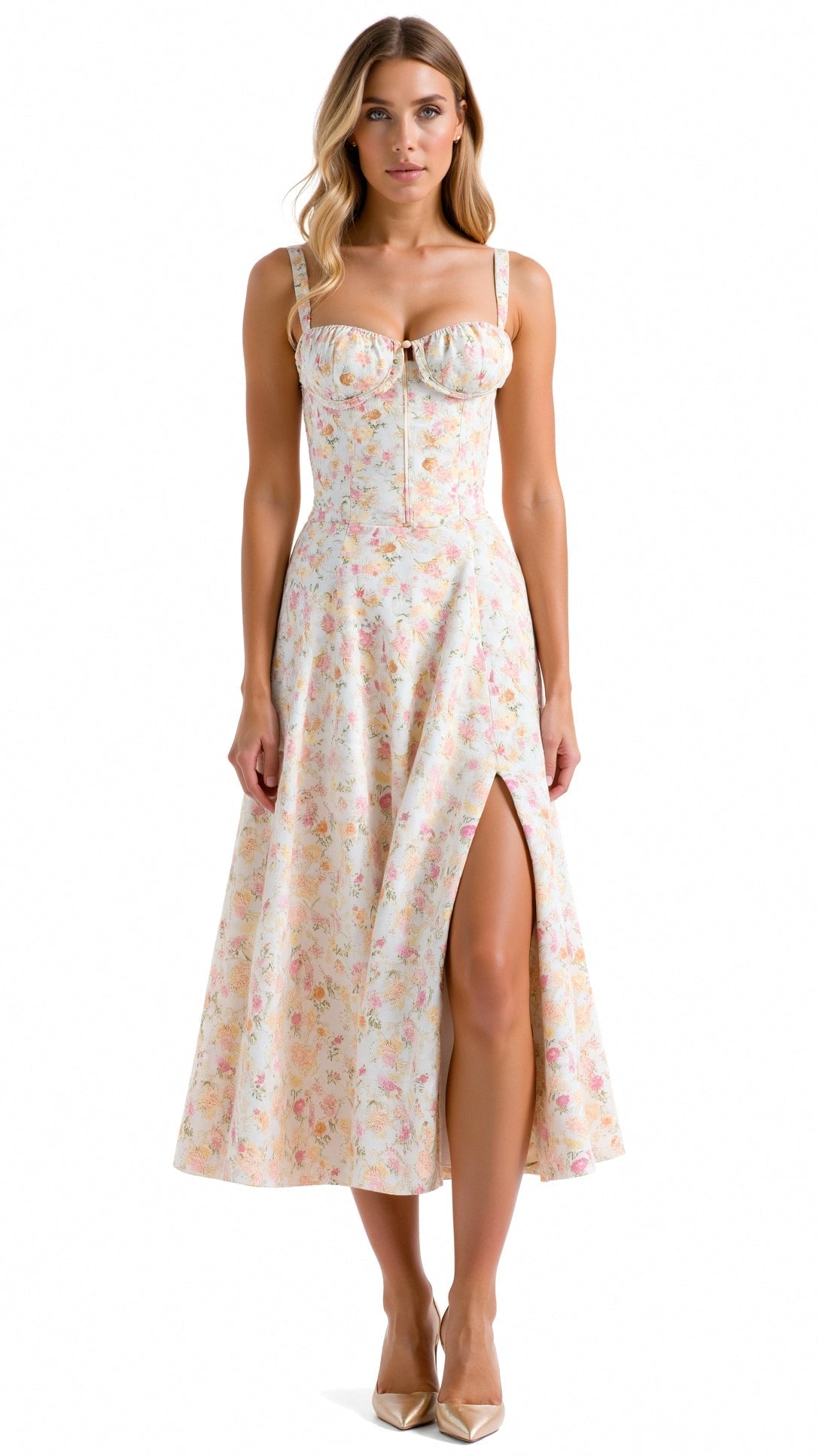 Vestido Midi Elegante feminino