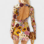 Vestido com estampado flores feminino