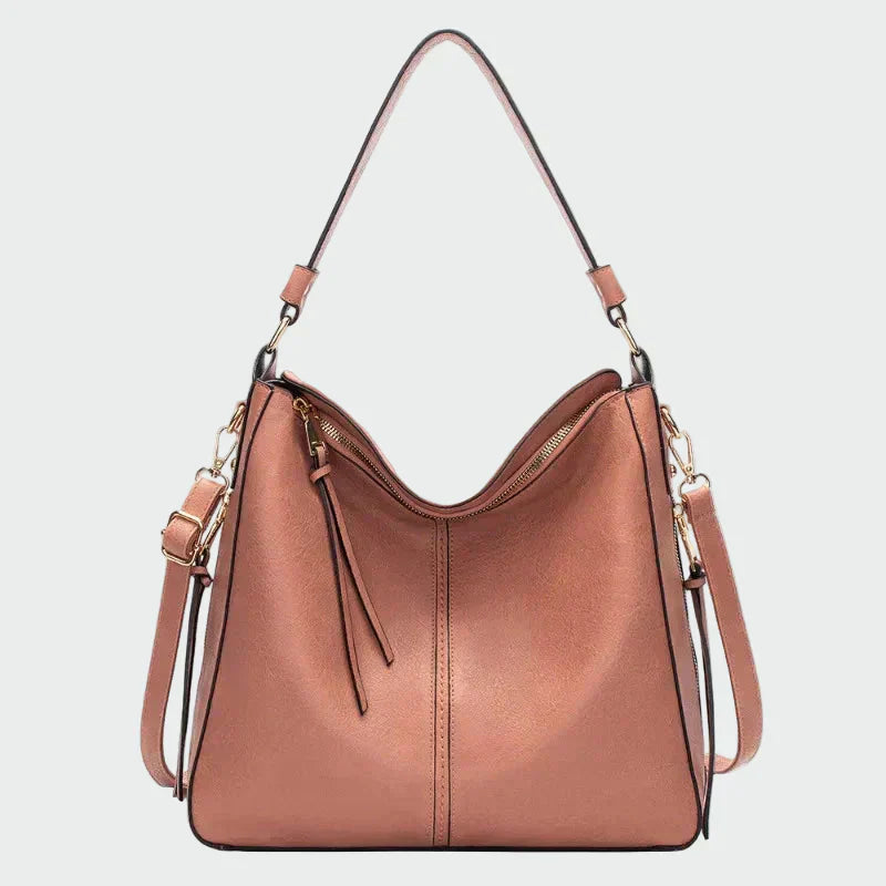 Bolsa hobo de couro clássica feminino