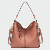 Bolsa hobo de couro clássica feminino