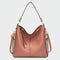 Bolsa hobo de couro clássica feminino