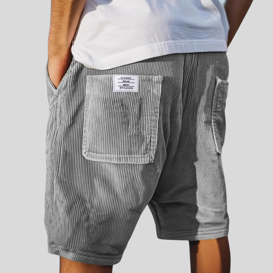 Calças Curtas Elegantes de Veludo masculino
