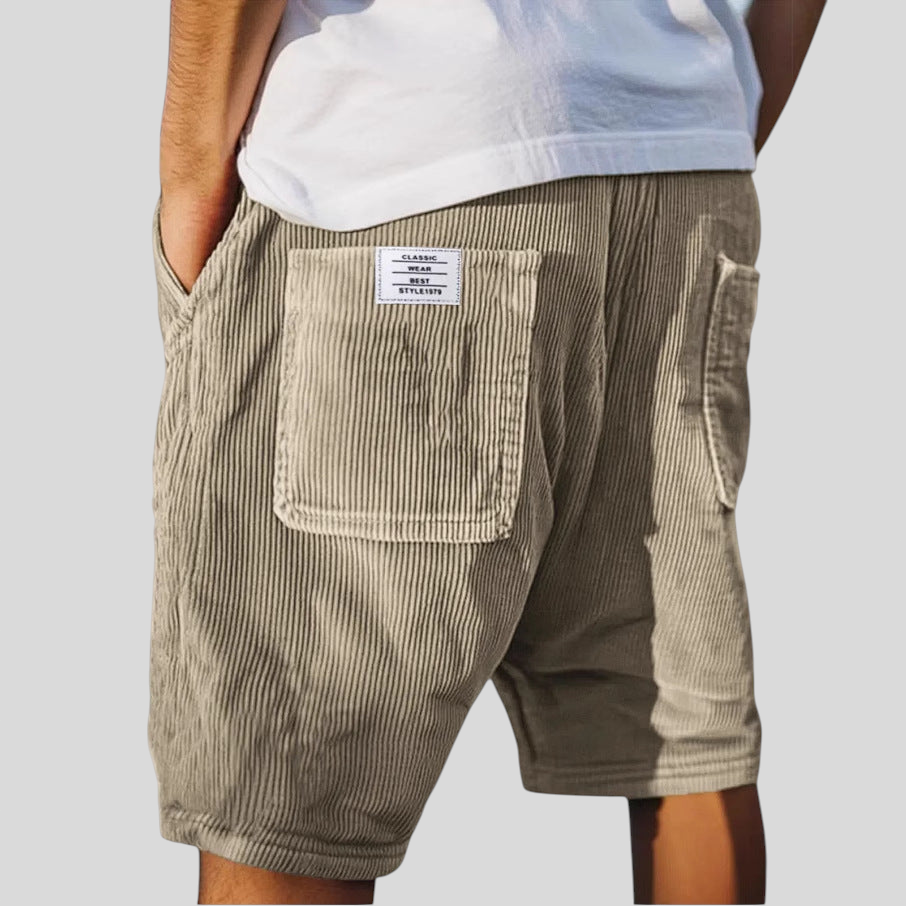 Calças Curtas Elegantes de Veludo masculino