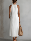 Ginevra | Vestido maxi halter com detalhes vazados