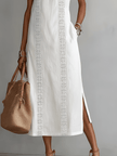 Ginevra | Vestido maxi halter com detalhes vazados