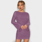 Vestido de lantejoulas costas abertas feminino