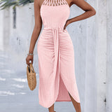 Ayla | Vestido Midi com Efeito Drapeado