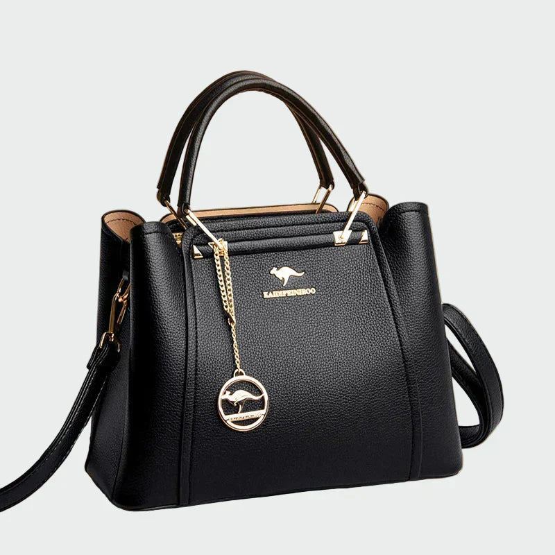 Executiva de couro de luxo feminino