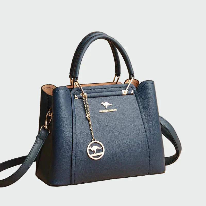 Executiva de couro de luxo feminino