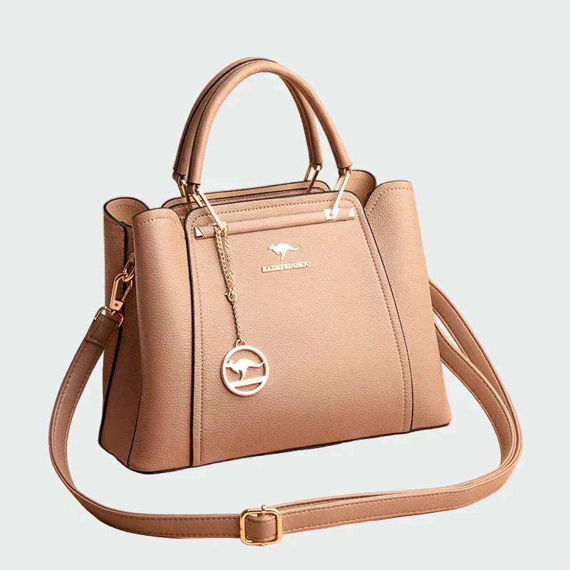 Executiva de couro de luxo feminino