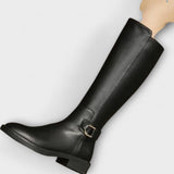 Botas femininas até ao joelho feminino