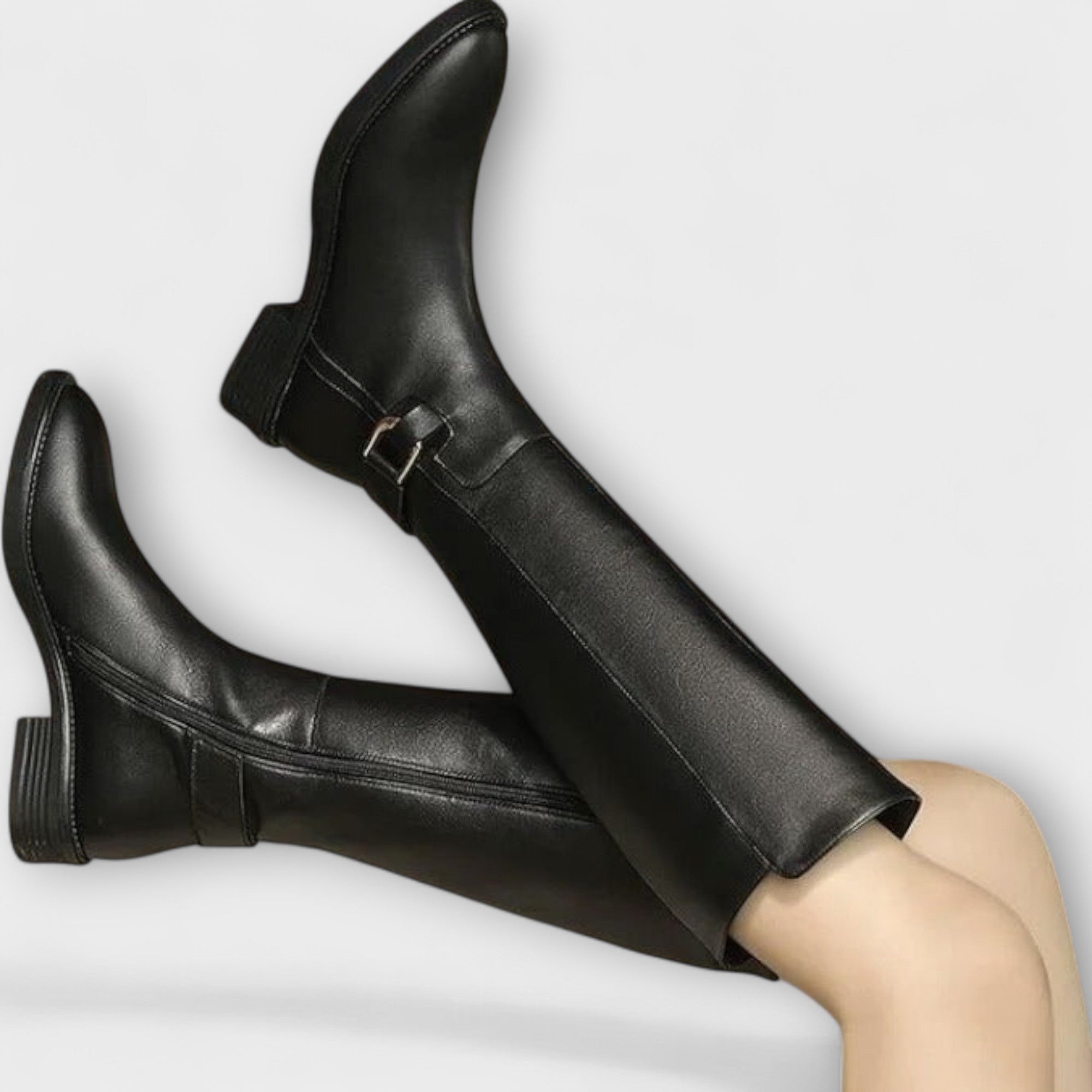 Botas femininas até ao joelho feminino