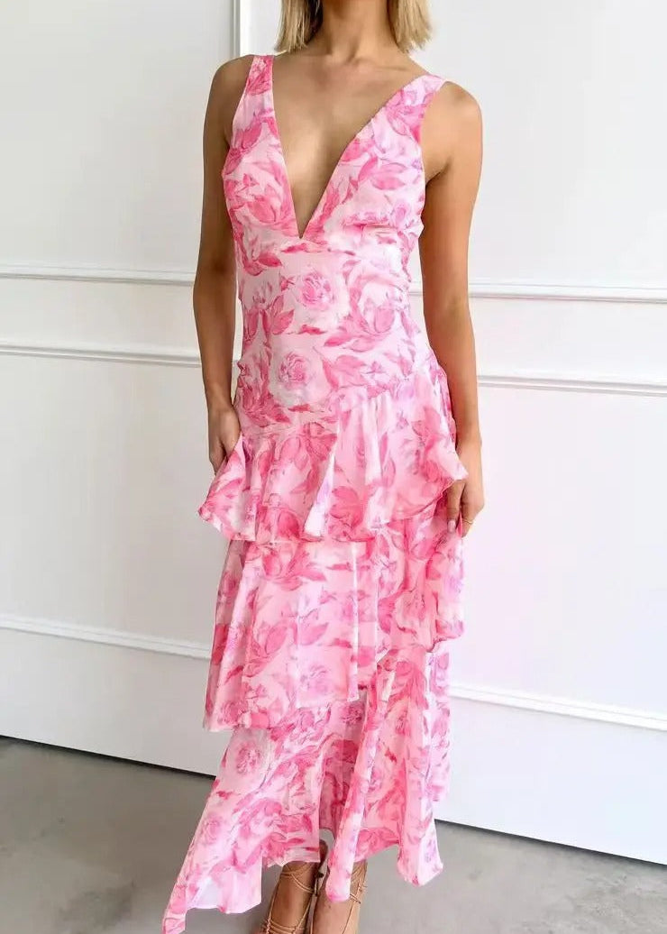 Vestido Maxi Elegante Verão feminino