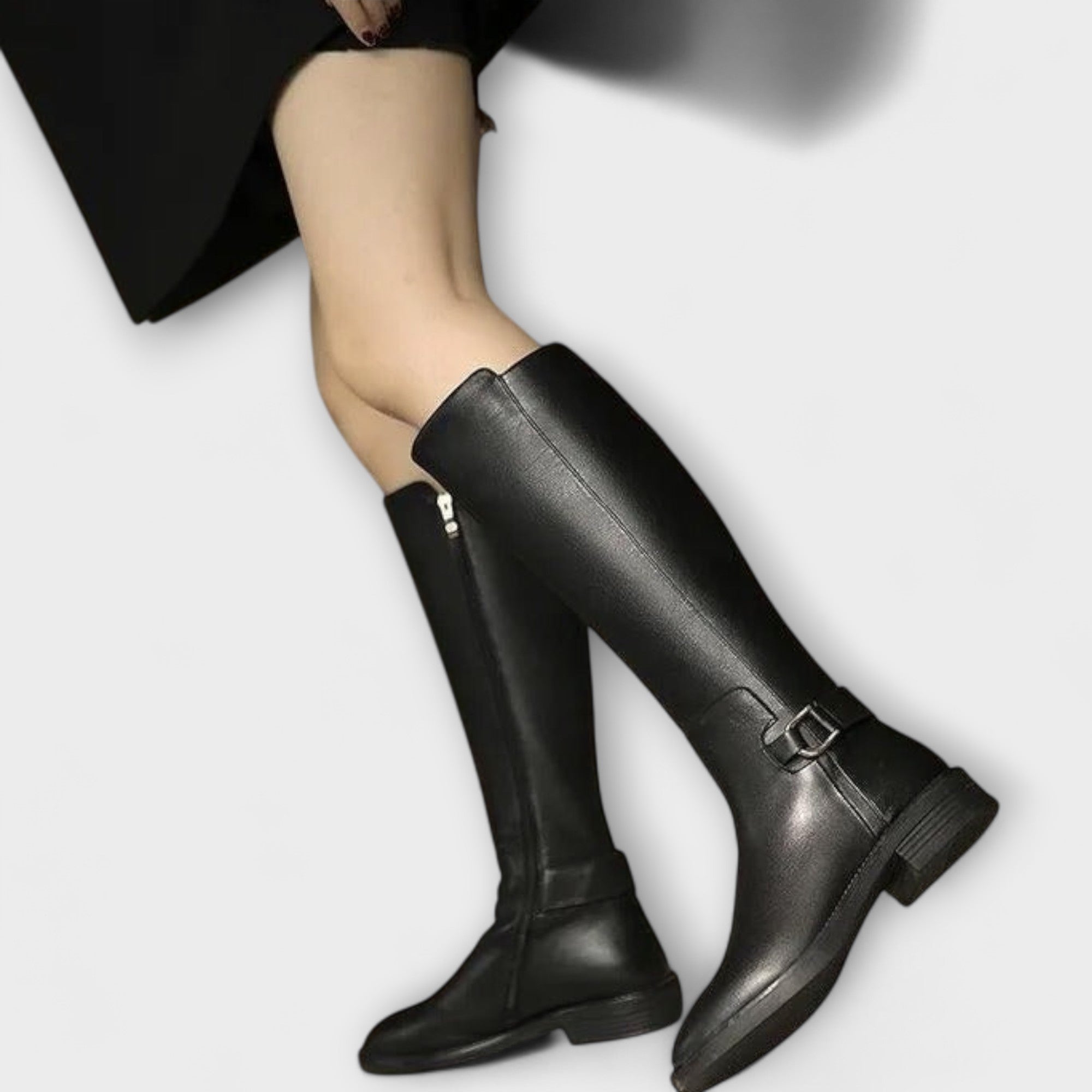 Botas femininas até ao joelho feminino