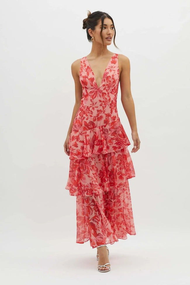Vestido Maxi Elegante Verão feminino