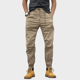 Calças cargo e stretch com bolsos masculino