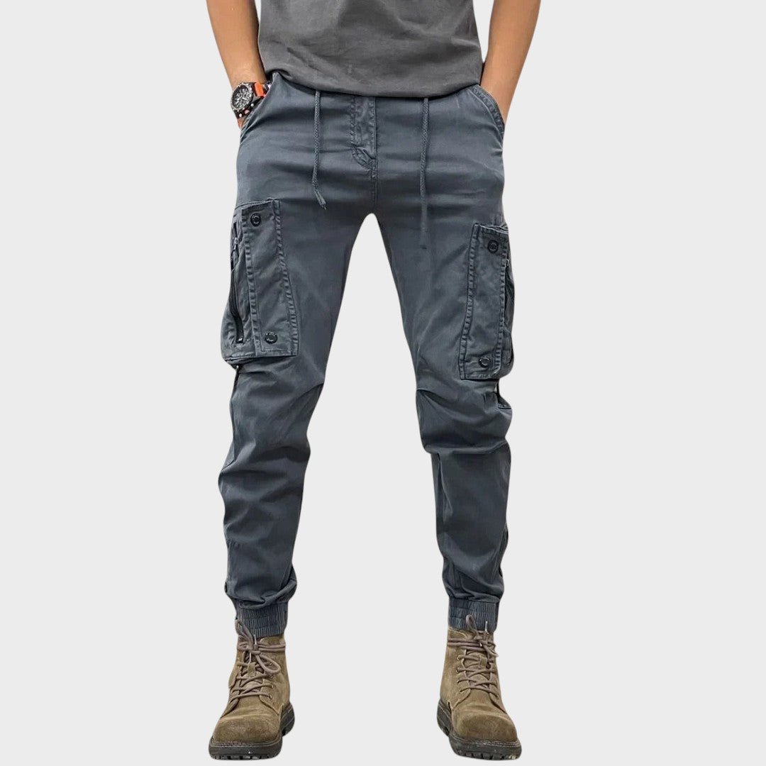 Calças cargo e stretch com bolsos masculino