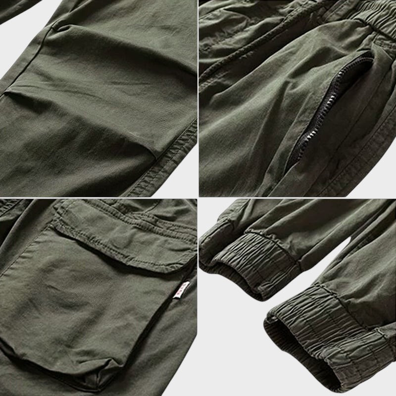 Calças cargo e stretch com bolsos masculino