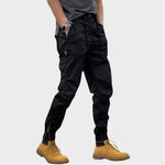 Calças cargo e stretch com bolsos masculino