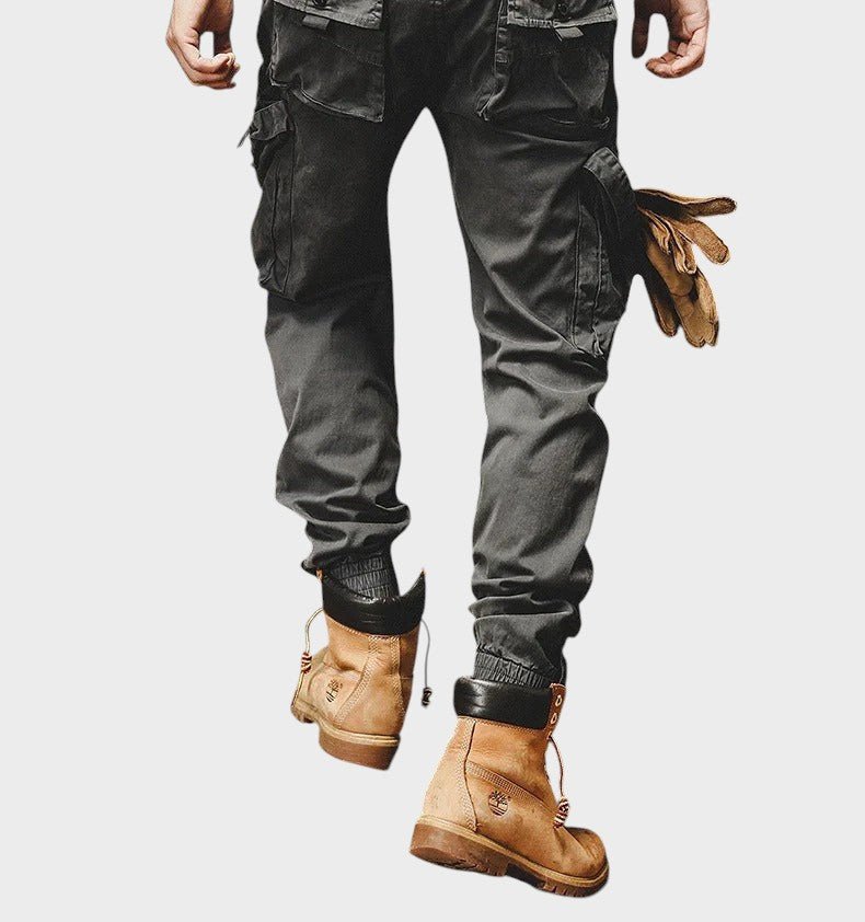 Calças cargo e stretch com bolsos masculino