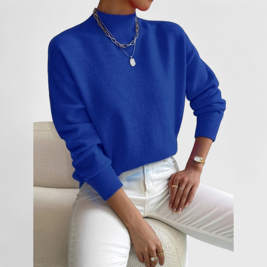 Sam - Camisola de Gola Alta Clássica feminino