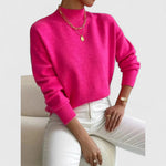 Sam - Camisola de Gola Alta Clássica feminino