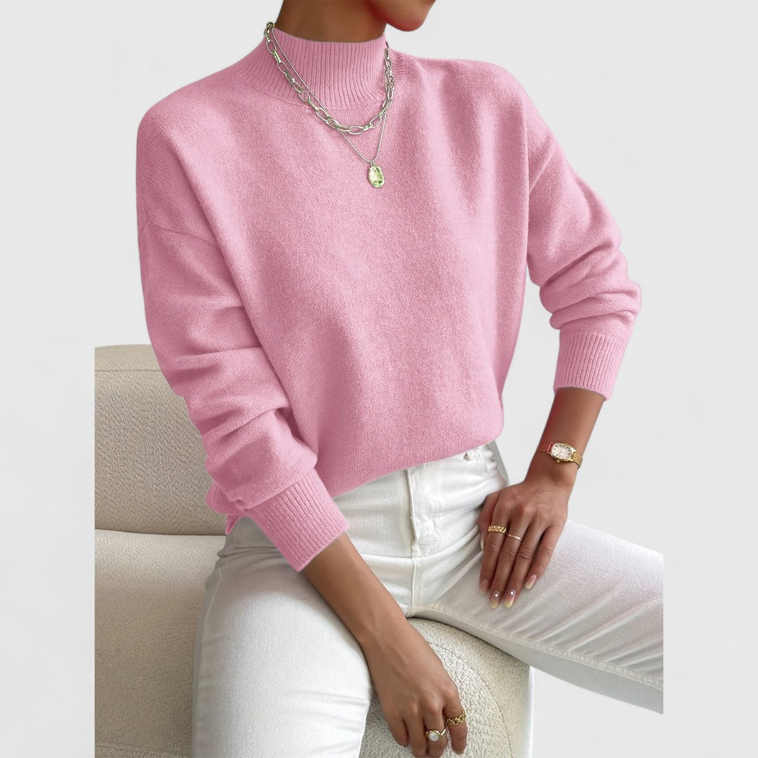 Sam - Camisola de Gola Alta Clássica feminino