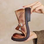 Sapatos Mary Janes Premium em Couro feminino