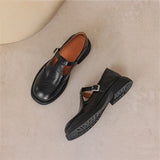 Sapatos Mary Janes Premium em Couro feminino
