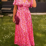 Vestido maxi elegante feminino