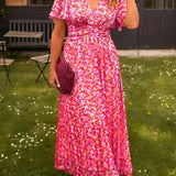 Vestido maxi elegante feminino