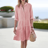 Vestido de Verão às Riscas feminino