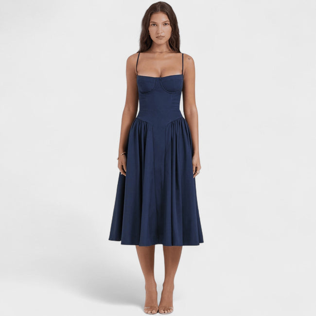 O vestido com corset feminino
