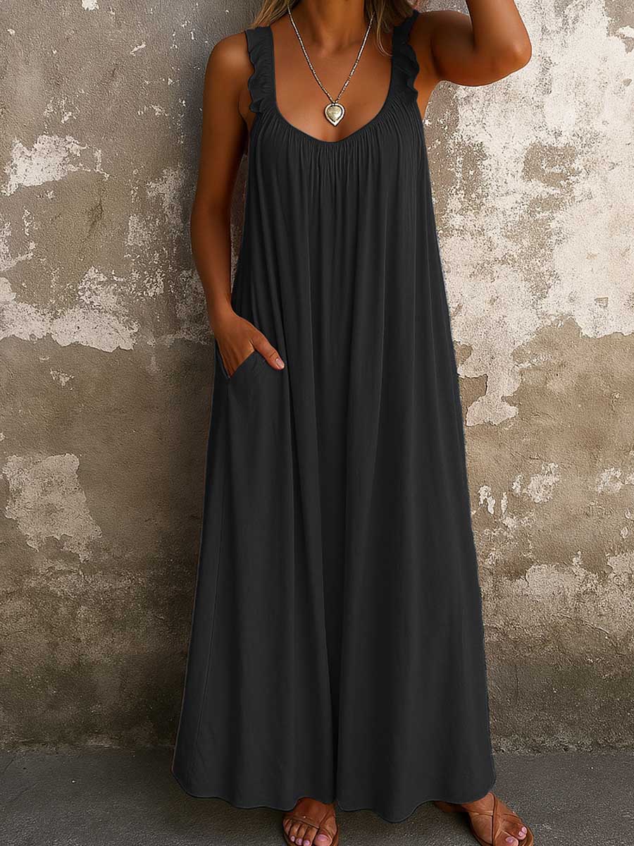 Vestido Maxi Amara – leve, solto e perfeito para dias quentes