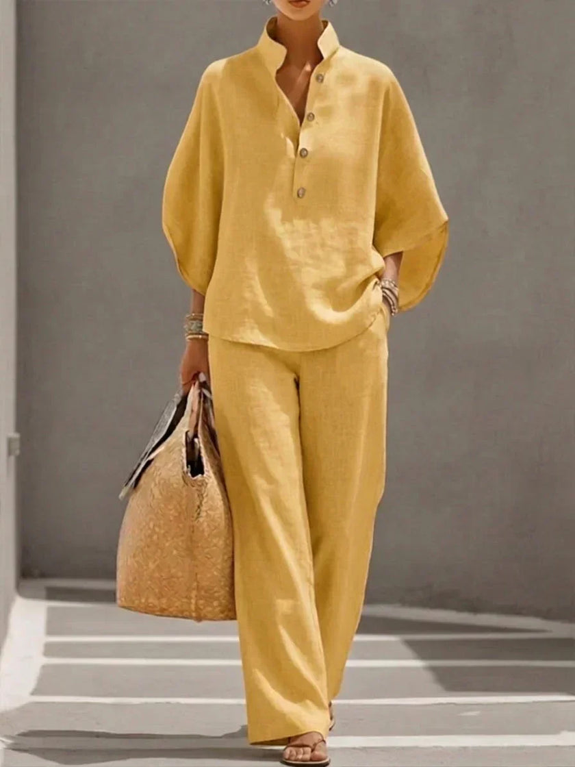 Margarida | Conjunto descontraído com camisa