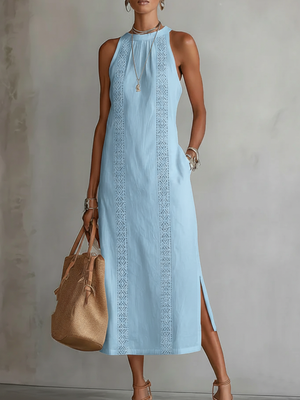 Vestido Clara com renda delicada e charme de verão
