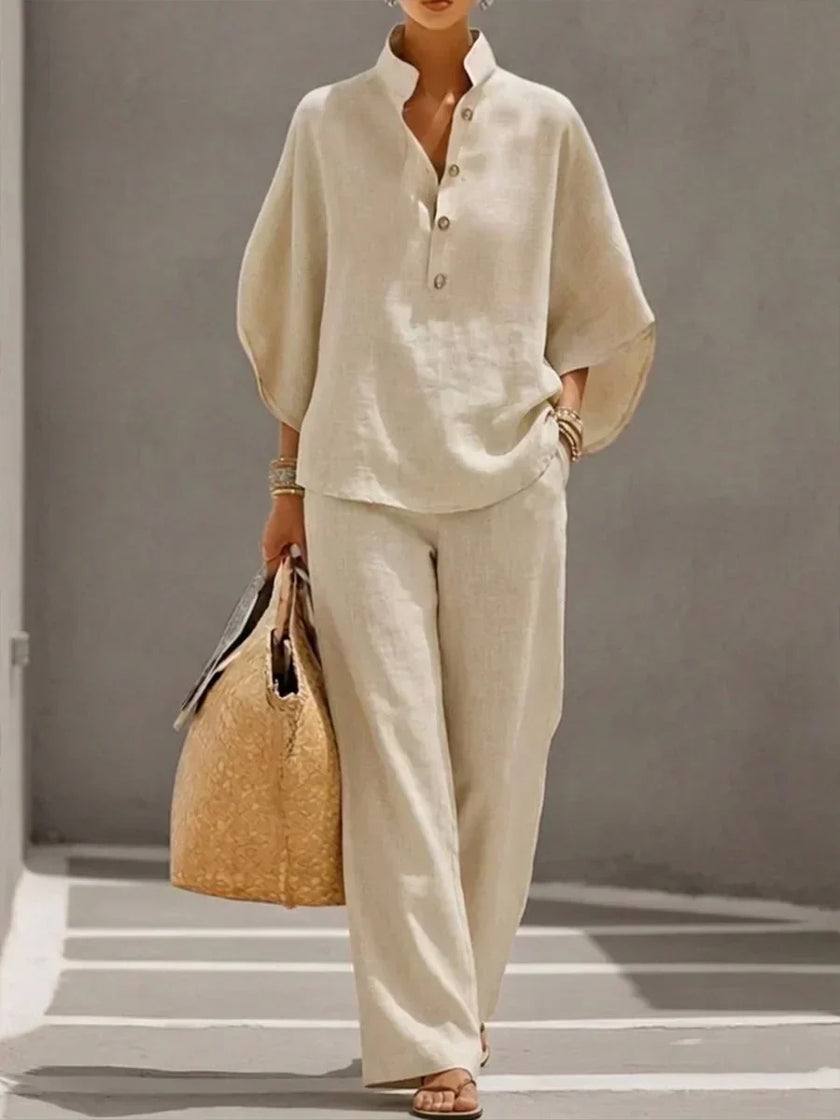 Margarida | Conjunto descontraído com camisa
