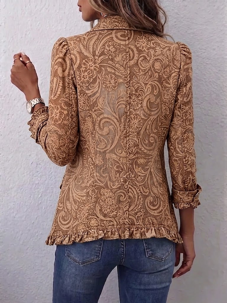 Verónica | Casaco floral vintage com folhos