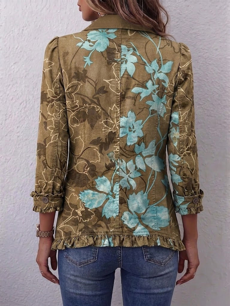 Luísa | Casaco floral boho em degradê